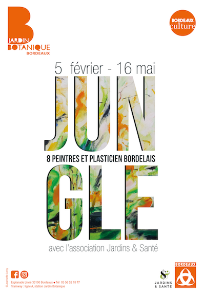 poster jardin botanique exposition Jungle. Bordeaux Bastide 5 février au 16 mai 2021